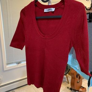 zara knit top